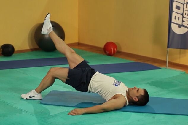 Exercice « Pont fessier » pour réguler la puissance chez un homme